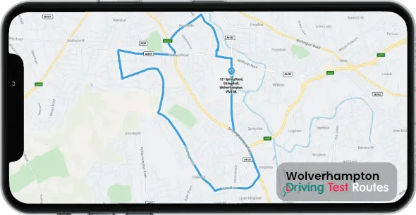 Wolverhampton Driving Test Route Map