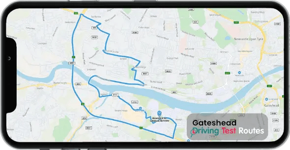 Gateshead Driving Test Route Map