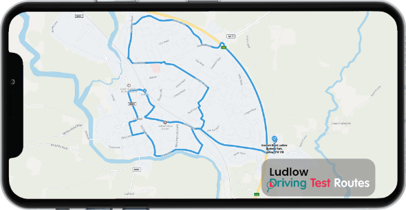 Ludlow Driving Test Route Map
