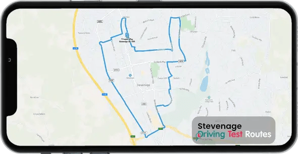 Stevenage Driving Test Route Map