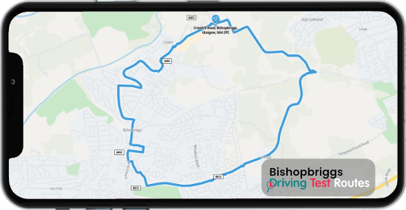 Bishopbriggs Driving Test Route Map