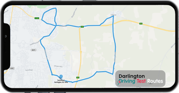 Darlington Driving Test Route Map