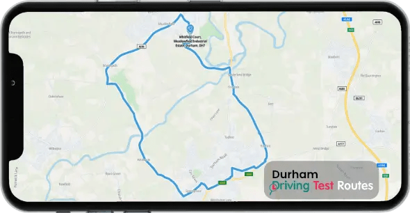 Durham Driving Test Route Map