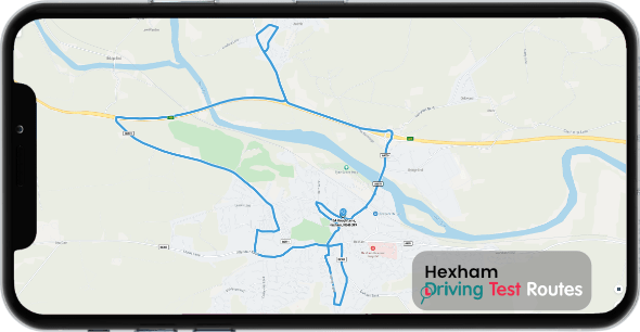 Hexham Driving Test Route Map