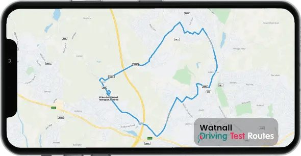 Watnall Driving Test Route Map