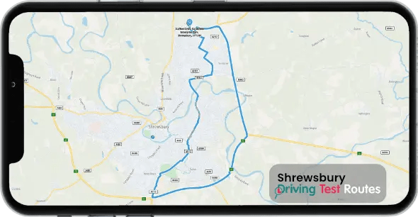 Shrewsbury Driving Test Route Map