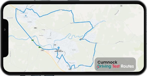 Cumnock Driving Test Route Map