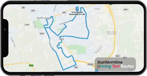 Dunfermline Driving Test Route Map