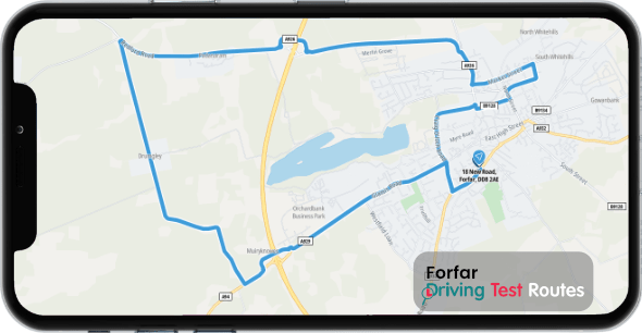 Forfar Driving Test Route Map