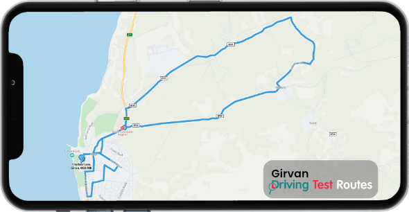 Girvan Driving Test Route Map