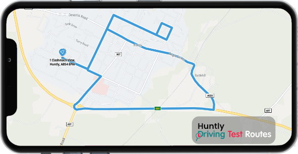 Huntly Driving Test Route Map