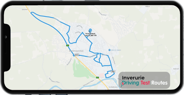 Inverurie Driving Test Route Map