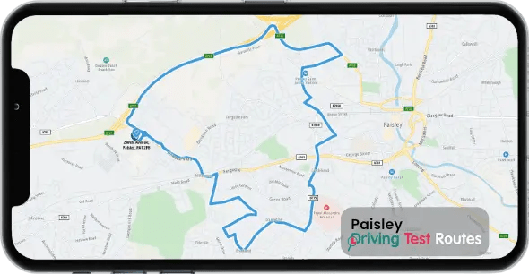 Paisley Driving Test Route Map