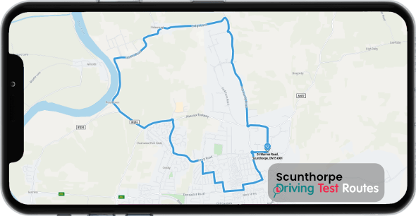 Scunthorpe Driving Test Route Map
