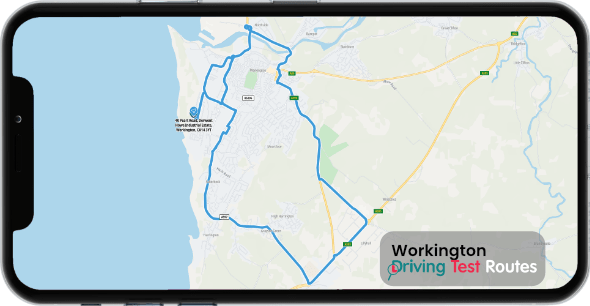 Workington Driving Test Route Map