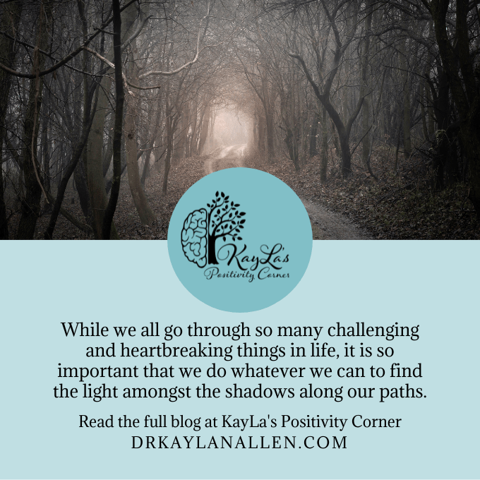 "Cancer Sucks: Light Amongst the Shadows" Blog via KayLa's Positivity Corner by Dr. KayLa N. Allen