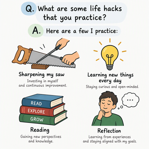 Sharpening my saw -continuous self-improvement
