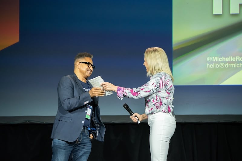 Motivational keynote speaker who blends inspiration