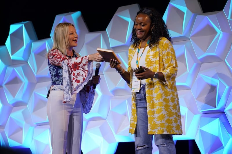 Business keynote speaker delivering motivational talks