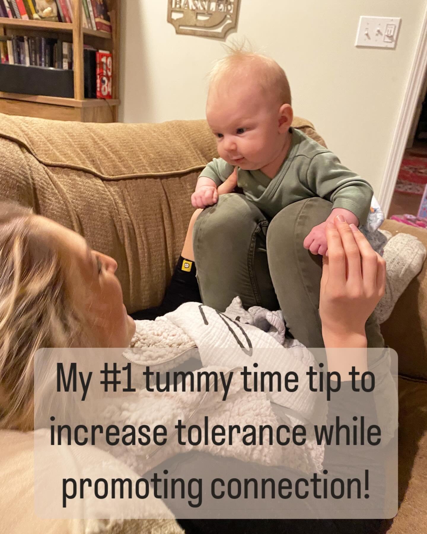 Tummy time tip! A great way to help babies be happy belly-down is to make it a social experience! While there are dozens of ways of doing this, the airplane is my very favorite! Here&rsquo;s why:

✈️Babies tend to love the vestibular input
✈️Baby exp