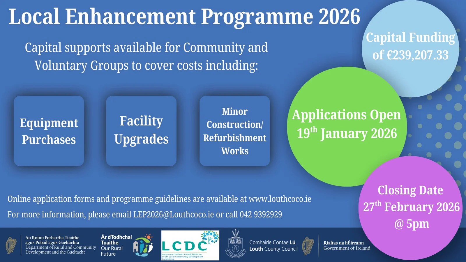 Local Enhancement Programme LEP 2026 Drogheda Life Poster LEP 2026 1 