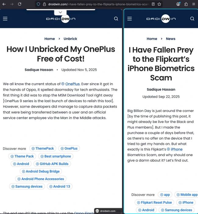 Split View R Firefox - Mobile Landscape Arts for Desktop