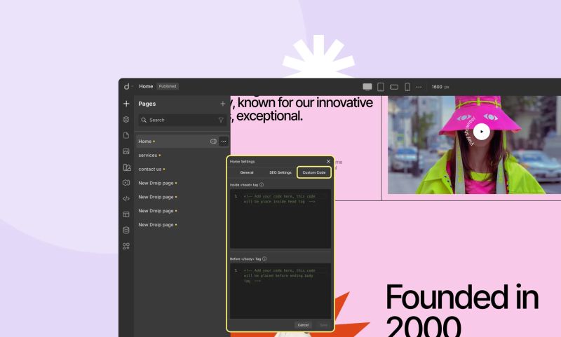 Pages Droip Documentation - Amazing Mountain Pattern - Full HD