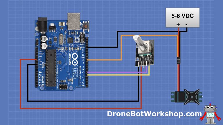 Using Rotary Encoders with Arduino | DroneBot Workshop