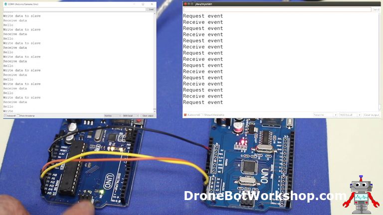 I2C Communications Part 1 - Arduino to Arduino | DroneBot Workshop image.