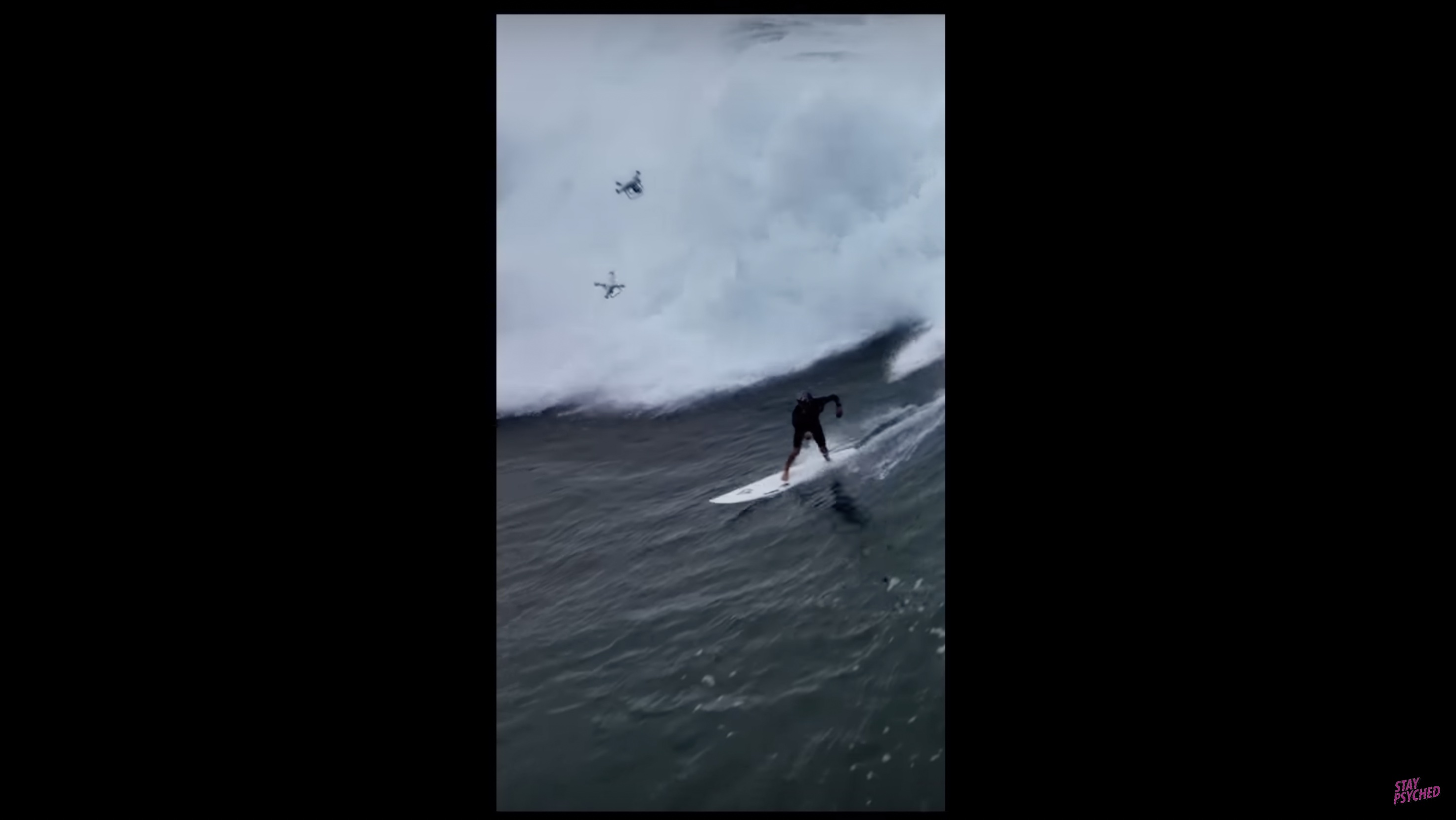 Video captures drones colliding over and nearly beaning surfer