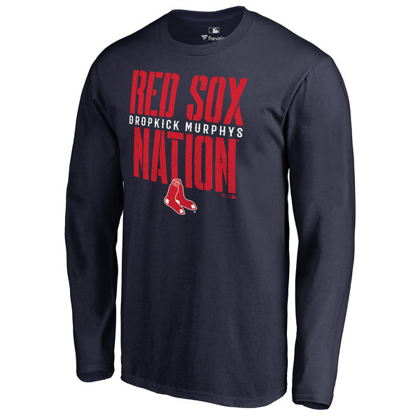 Men's Boston Red Sox Fanatics Branded Navy Dropkick Murphys Red Sox Nation Long Sleeve T-Shirt