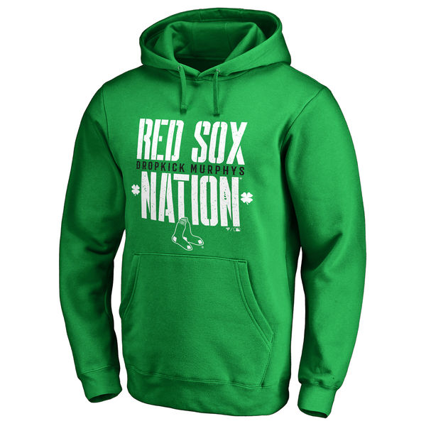 Men's Boston Red Sox Fanatics Branded Kelly Green Dropkick Murphys Red Sox Nation Pullover Hoodie