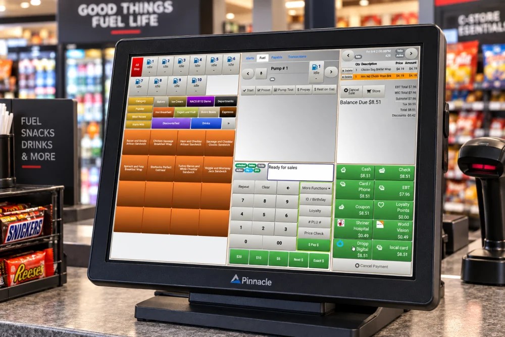 Pinnacle POS payment flow with Dropp