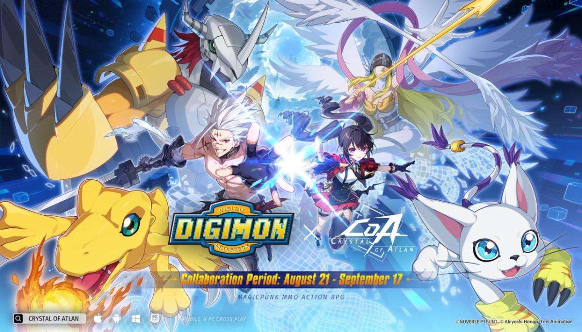Read more about the article Action MMO Crystal of Atlan Launches Digimon Adventure Crossover Today