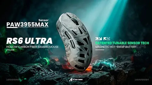 Read more about the article ATTACK SHARK Unveils RS6 ULTRA, a Flagship Esports Mouse Featuring Its Proprietary Magnetic Hot-Swappable Battery Technology