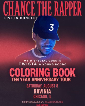 You are currently viewing CHANCE THE RAPPER TO BE JOINED BY TWISTA AND YOUNG RODDO AT RAVINIA FESTIVAL THIS SATURDAY