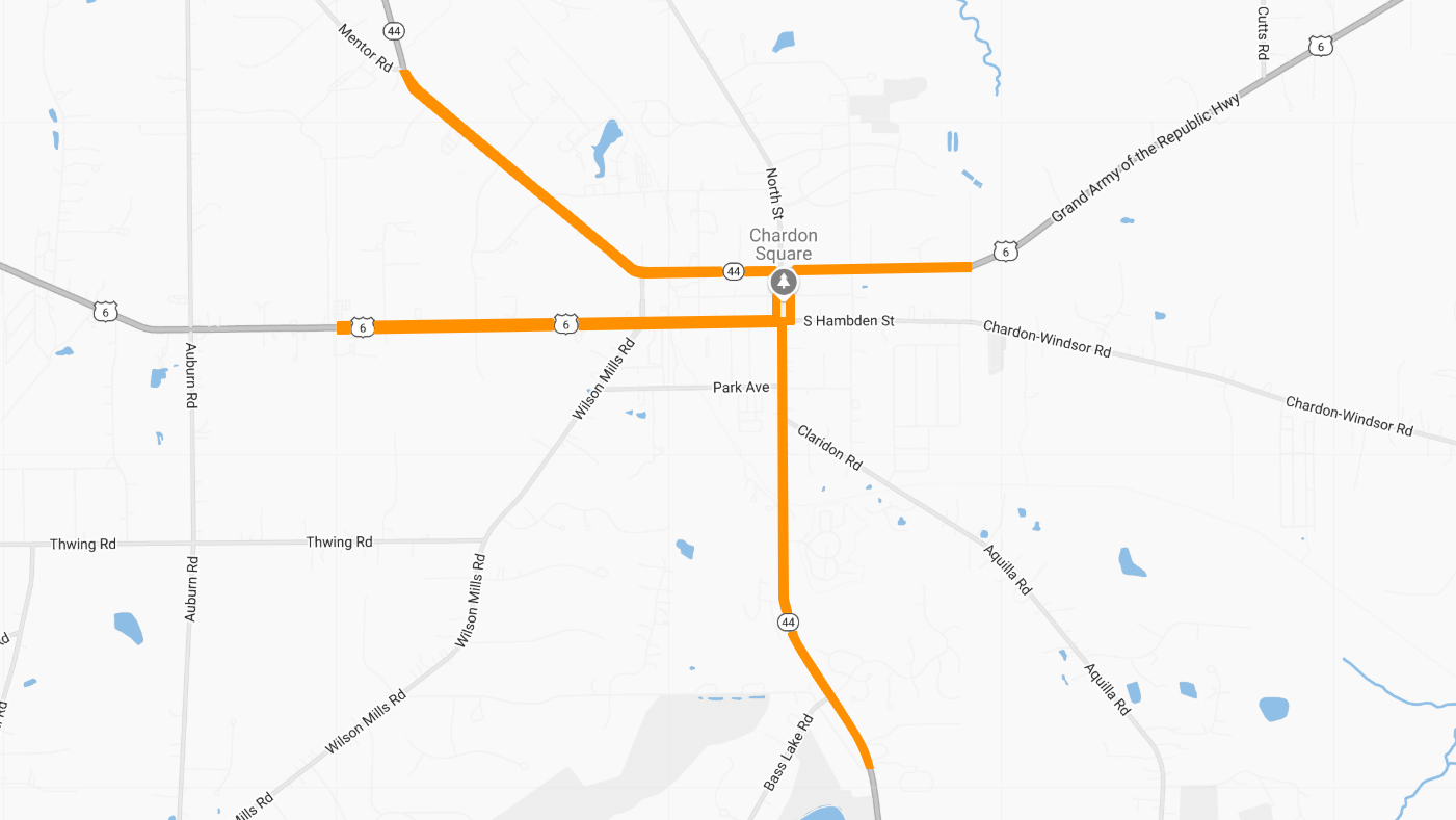 State Route Resurfacing Underway In Chardon Geauga County Maple Leaf Odot Map 