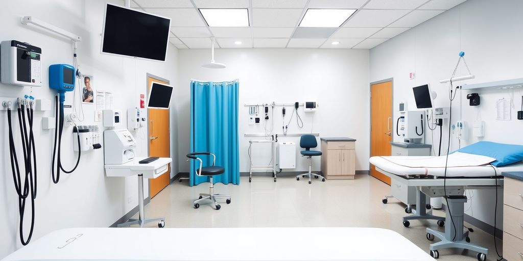 Modern medical clinic with various equipment