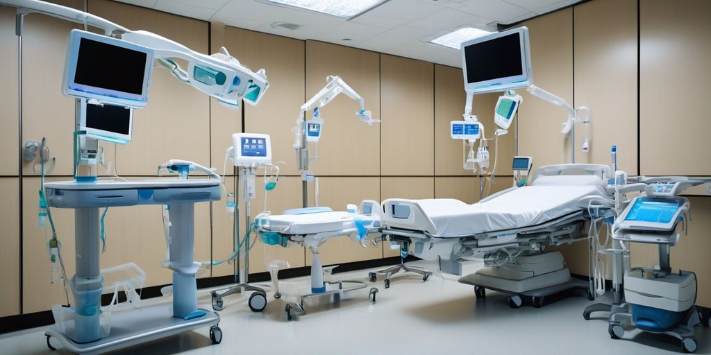 Modern hospital room with advanced equipment
