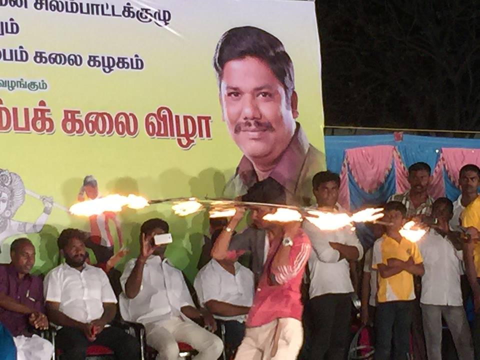 He was constantly spinning this burning, six-pointed star while contorting his body through it.