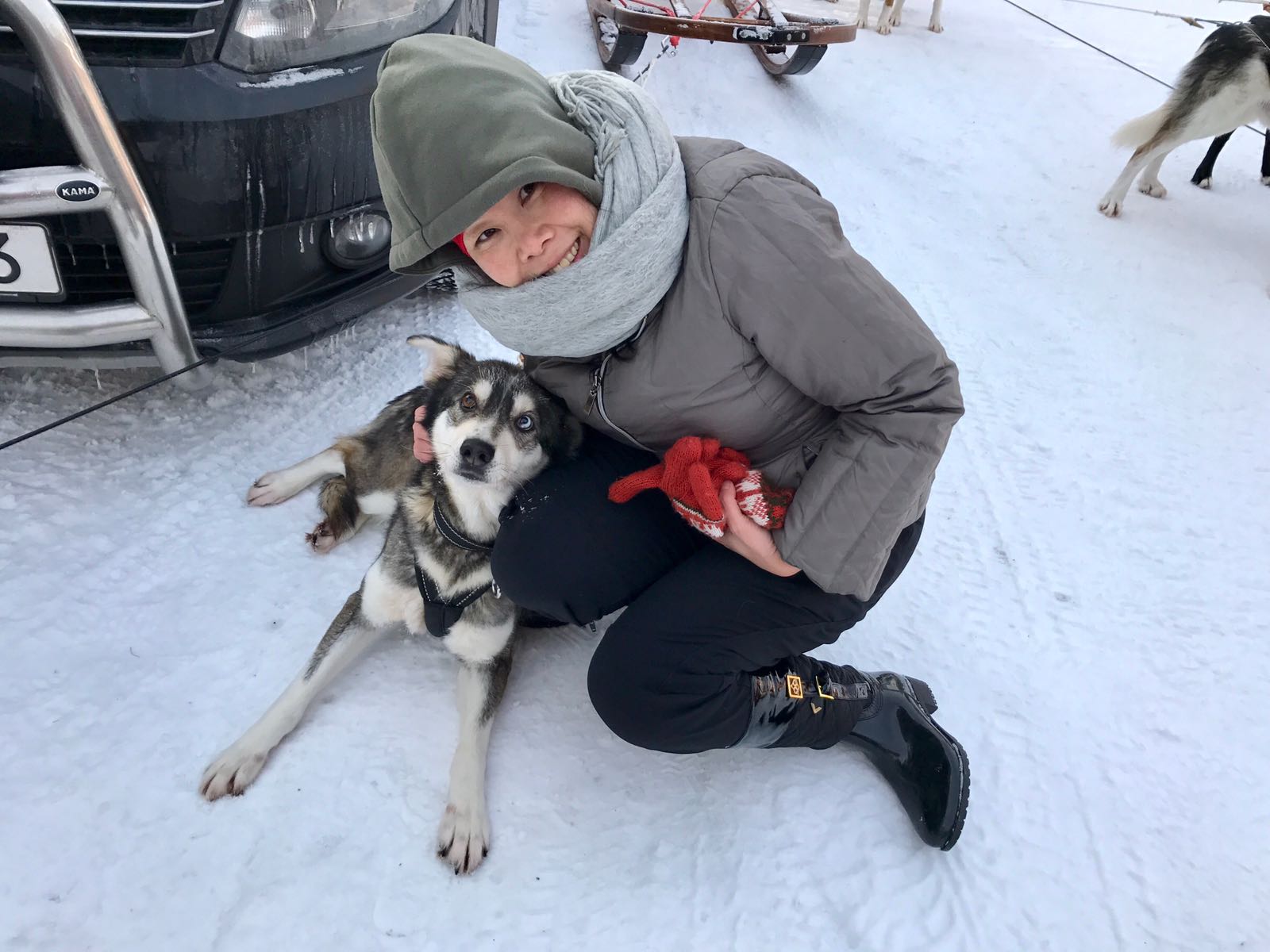 Anna and "David Bowie," named by us due to its different coloured eyes