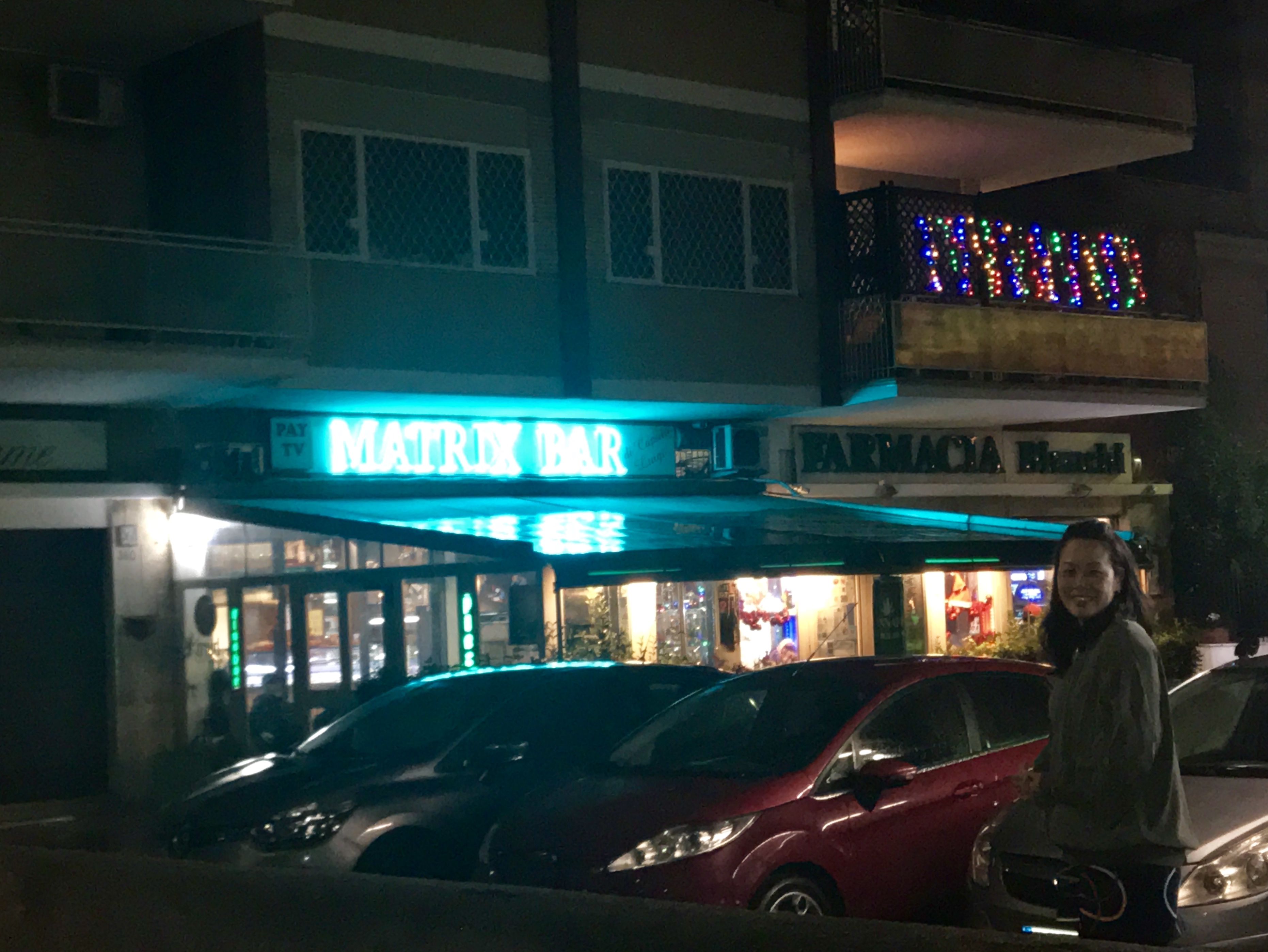 Anna out the front of Matrix Bar