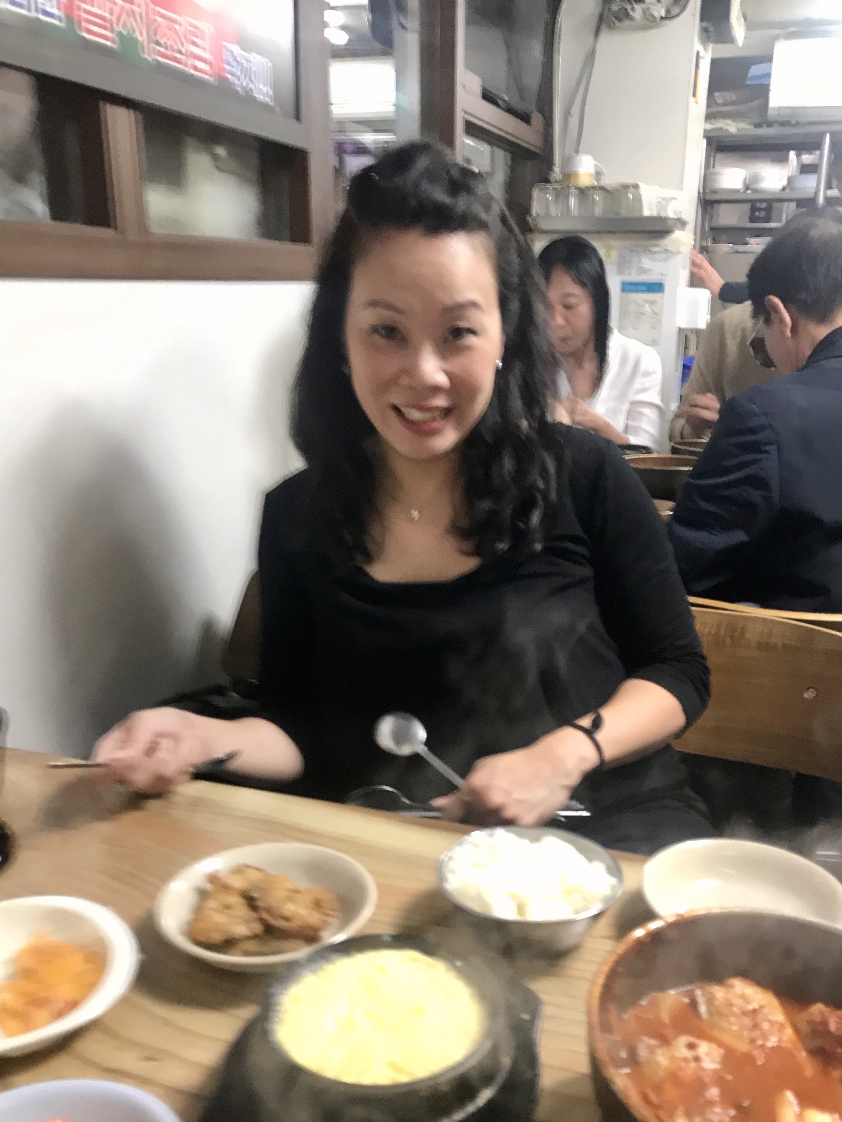 Anna looking a bit blurry, but also excited