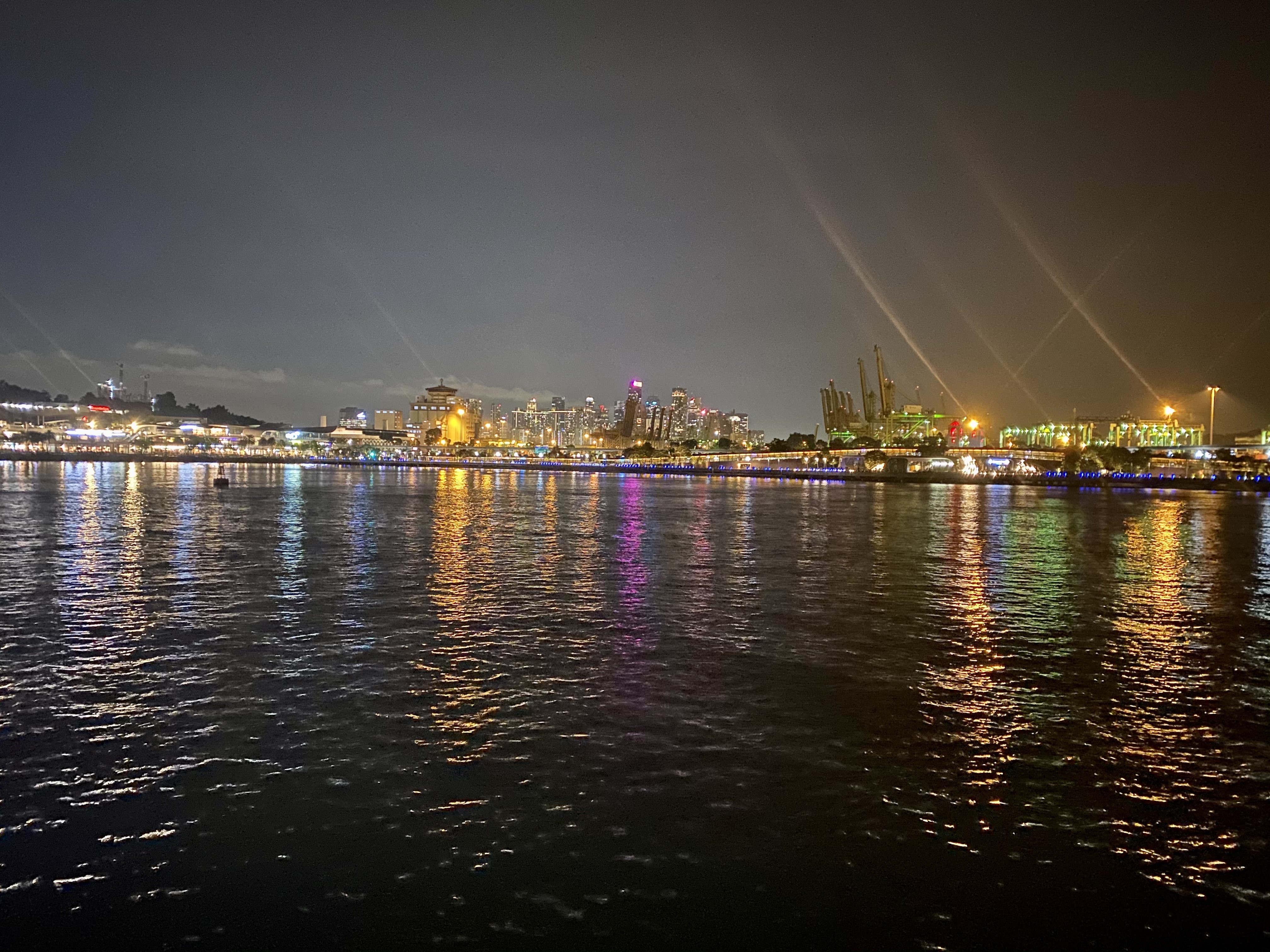 Looking across at the city from the port