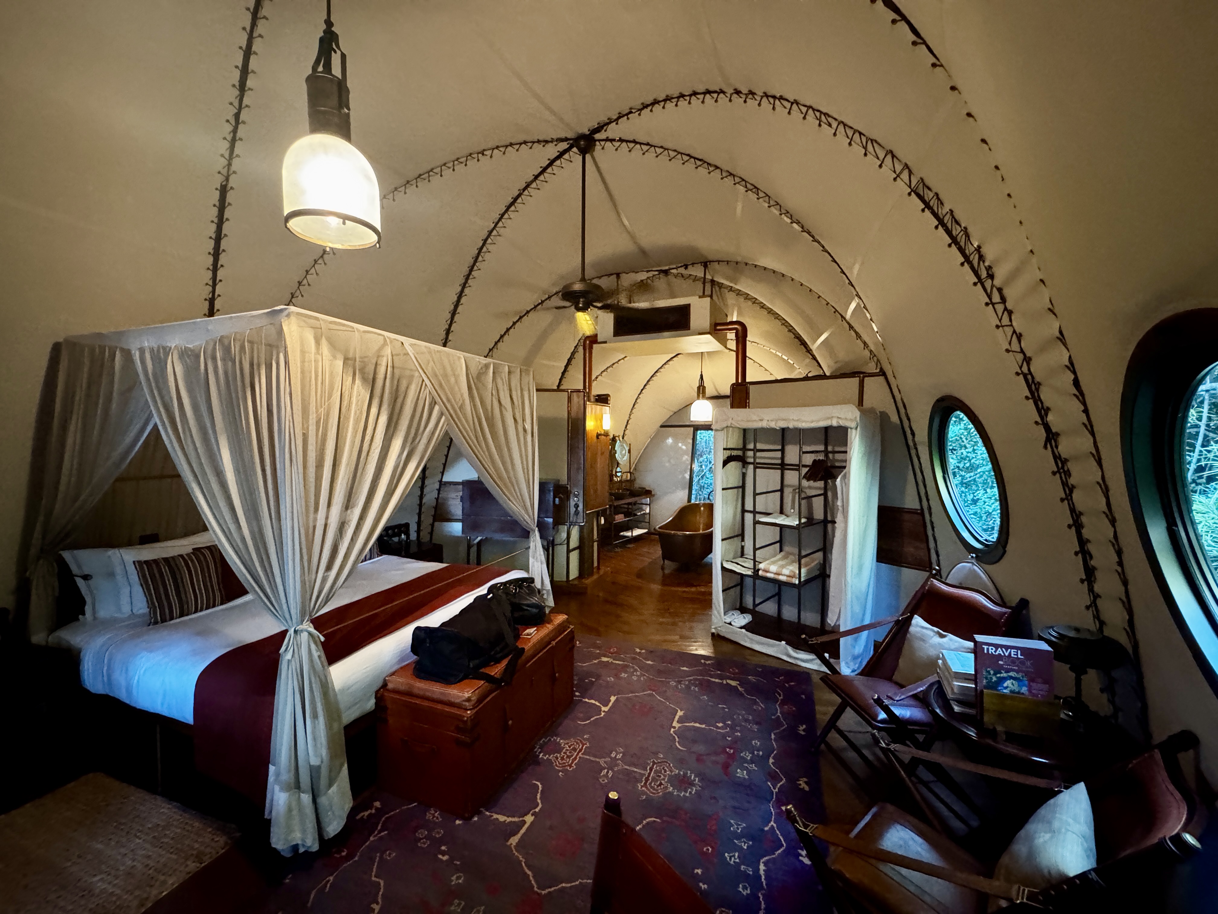 Walking into our "tent"