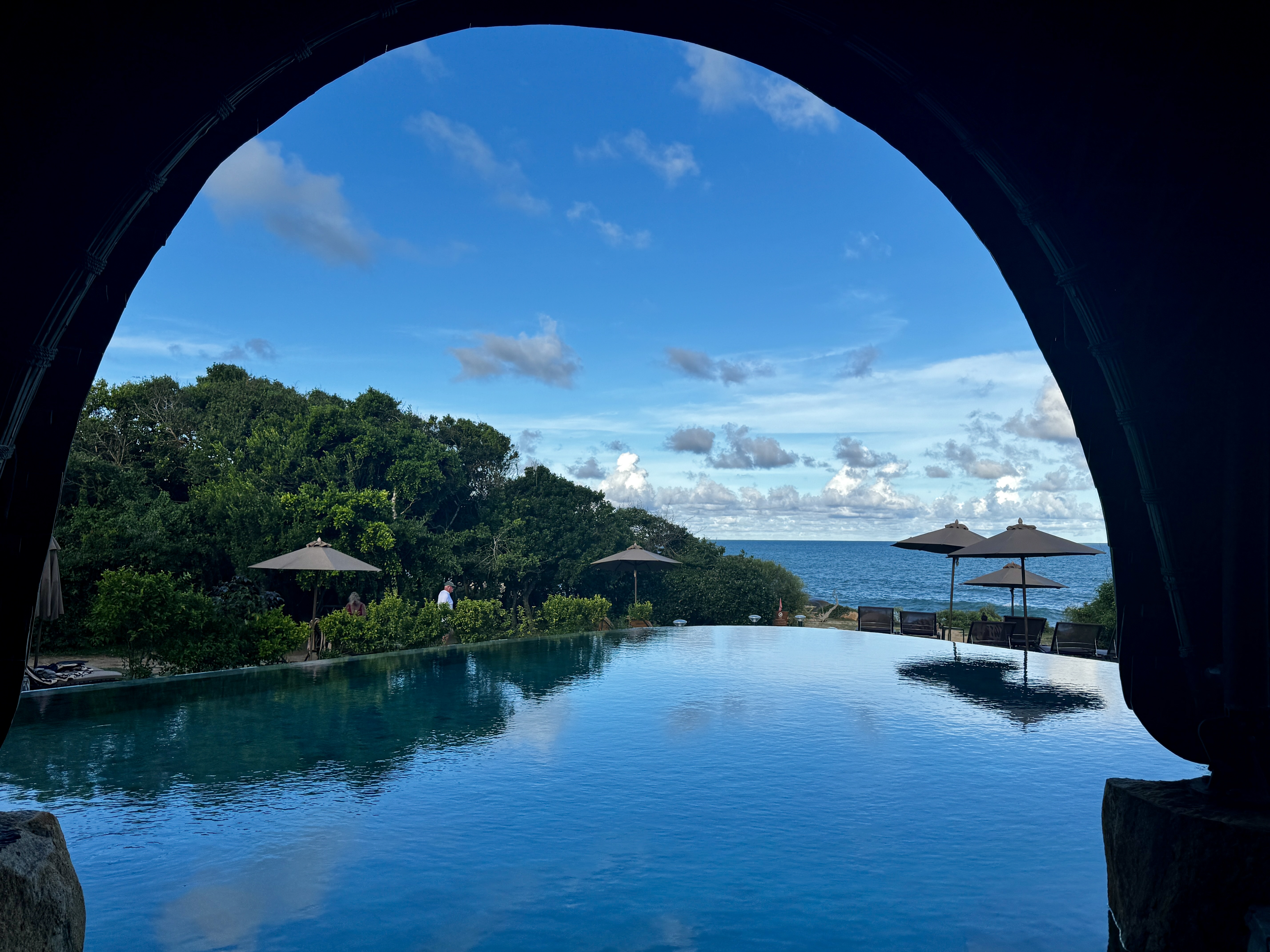 Looking over the pool