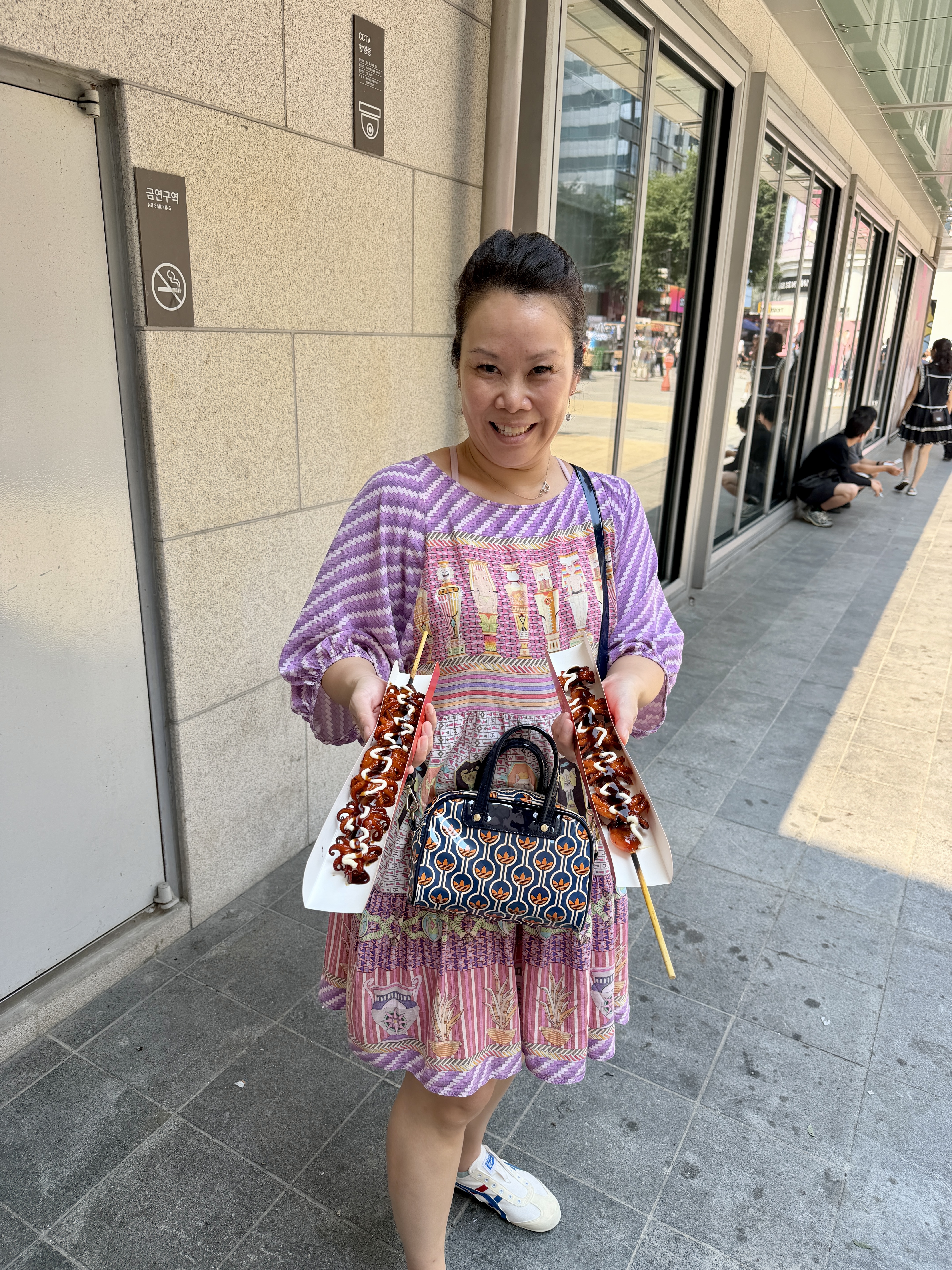 Anna with some skewers