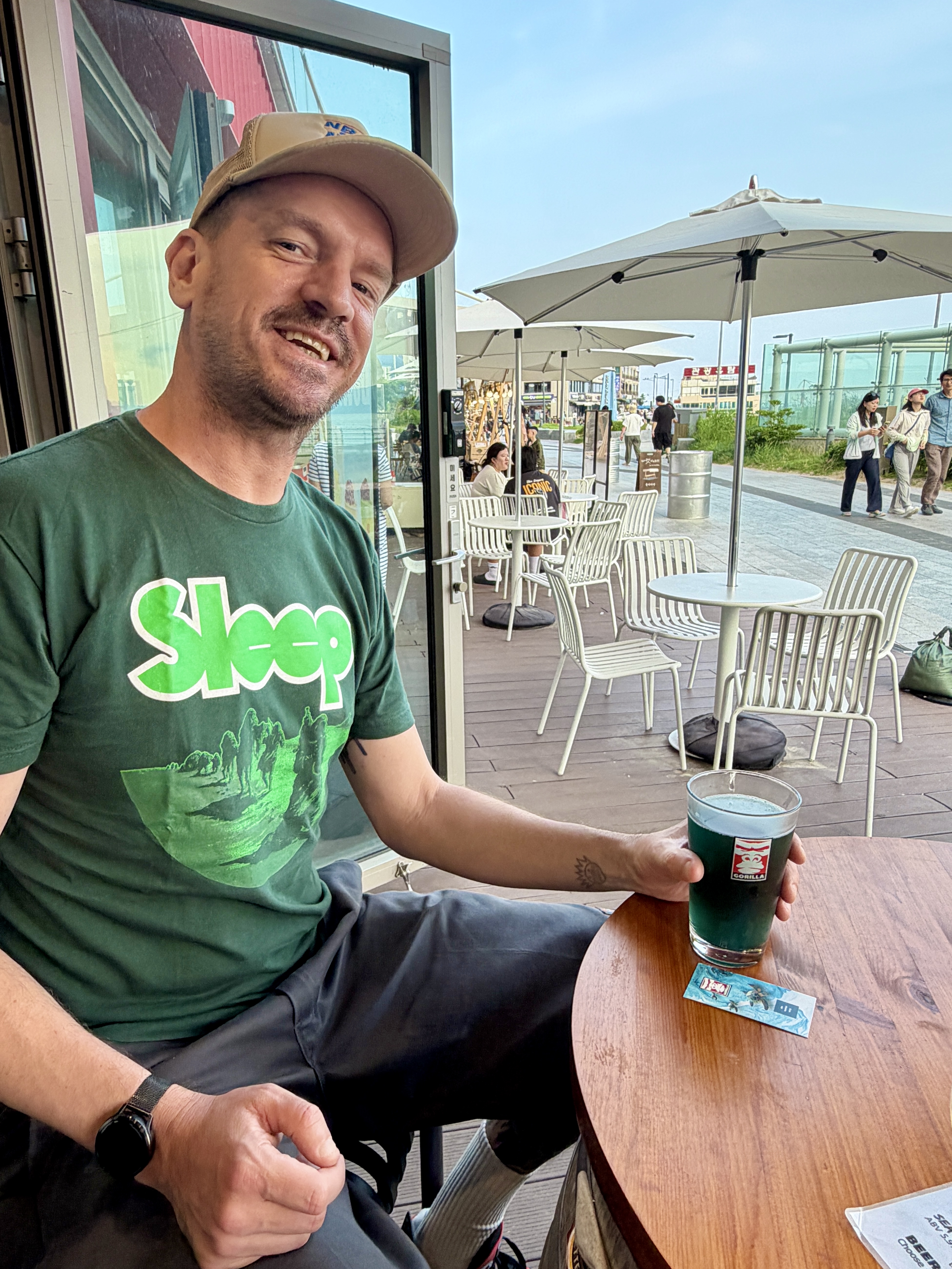 My beer matches my shirt