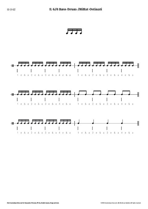 Snare Rhythmic Exercises Drum Notes Archive - Download Premium Nature Illustration | Retina