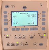 x-ray control panel